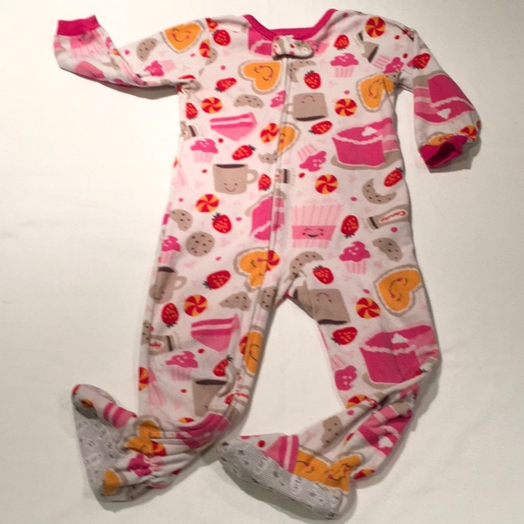 Bundle of 3 Carter's Footed Onesies PJs 24M - Picture 3 of 5